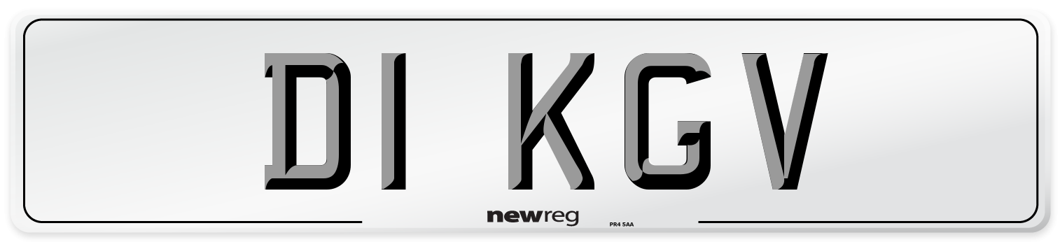 D1 KGV Number Plate from New Reg